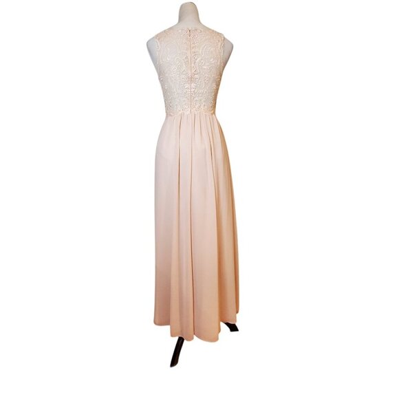 Anthropologie BHLDN SZ 4 Jenny Yoo Collection Blush Pink Dolly Dress Gown Maxi - Picture 7 of 12